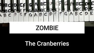 Zombie The Cranberries piano cover song chords and lyrics [upl. by Yance]