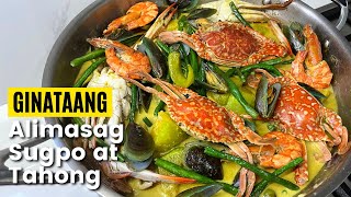 Ginataang Alimasag Sugpo at Tahong  Ginataang Mixed Seafood with Kalabasa at Sitaw [upl. by Frohne987]