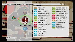 statistiche dei giocatori del milan su pro evolution soccer 2009 [upl. by Ahsinyd722]