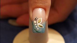 Butterfly motif as fingernail design [upl. by Girvin898]