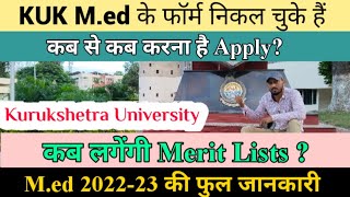 KUK Med Forms Started  202223  Last Date  How Can Apply  Kurukshetra University Admission 2022 [upl. by Adrial]