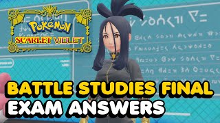 Pokemon Scarlet And Violet  Battle Studies Final Exam Answers [upl. by Godbeare]