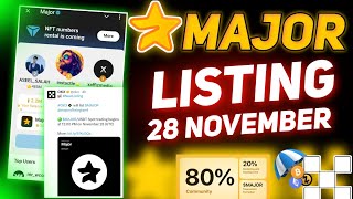 Major Listing 28 November  Major Listing Date  Major Listing OKX  Major Airdrop [upl. by Ahsiena]