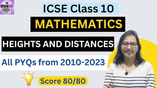 ICSE Class 10 Heights and Distances Previous Years Questions Solution [upl. by Goth569]