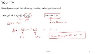 CHEM 112  CH 16  Thermodynamics Part 2 [upl. by Mosi]