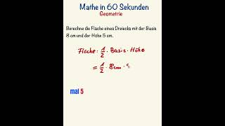 Fläche Dreieck berechnen leicht gemacht Mathe lernen mit Mathetipps 🧮 [upl. by Dnomsed]