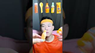 🧡🍊🥕🎧ASMR Orangethemed Mukbang  Perfect for Sleepimmersive asmr asmrsounds [upl. by Derk]