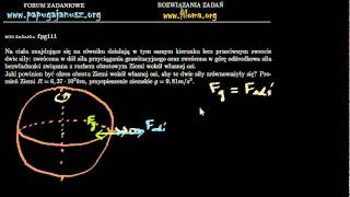 fpg111  Ciało na równiku grawitacja i siła odśrodkowa  zadanie z fizyki  filomaorg [upl. by Emanuel661]