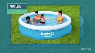 Bestway Fast Set 10’ x 26” Round Inflatable Pool [upl. by Kir]