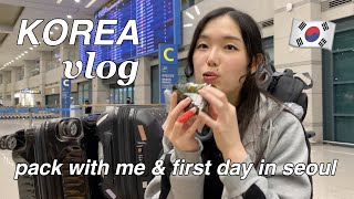 KOREA VLOG SPRING 2023 pack with me amp travel prep first day in seoul new hair [upl. by Worl]