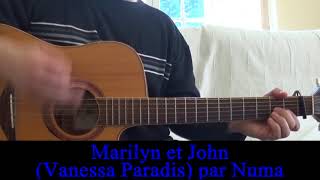 Marilyn et John Vanessa Paradis cover  reprise guitare voix Garçon Chiffon Monroe  Kennedy 1988 [upl. by Neyuq]