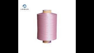 40d36f dty nylon yarn dope dyed yarn nylon yarn pink color knitting for socks [upl. by Capriola]