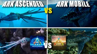 Ark Ascended vs Ark Mobile  10 Dinos test [upl. by Cinamod]