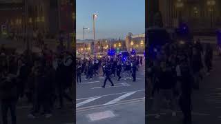 CORTEO ULTRAS NAPOLI a Barcellona che CARICA 🔥💙 [upl. by Ahtaela]