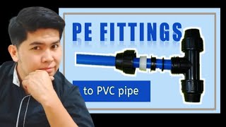 How to connect PVC Pipe using HDPE fittings or connectors  Basic plumbing [upl. by Reivaj]