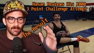 Hasan Reviews His 1000 3 Point Challenge For Palestine Perfomance   HasanAbi Reacts [upl. by Jonny298]