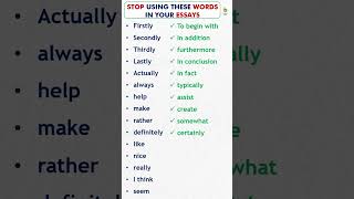 Stop Using These Words In Your Essays  Essay Writing In English 📝💯✅ [upl. by Adai]