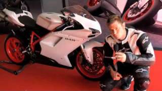 Ducati 848 evo 2011  1er essai par MotoStationTV [upl. by Ahsillek440]