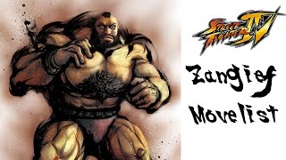 Street Fighter IV  Zangief Move List [upl. by Ziagos]