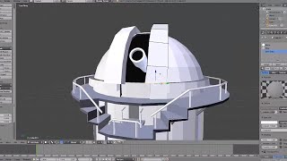 Cosmos Colony Devlog Observatory Modelling Timelapse Blender 3D [upl. by Anaejer503]