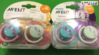 Philips AVENT Classic Soothers 618m Twin Pack  Blue Purple Birds [upl. by Mokas]