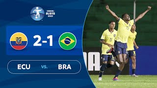 ECUADOR vs BRASIL 21  RESUMEN  CONMEBOL SUB 15  FASE DE GRUPOS [upl. by Scherman897]