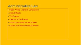 Introduction to Administrative Law 1 [upl. by Enak804]