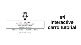 interactive carrd tutorial 4 [upl. by Gordy]