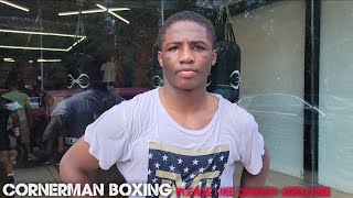 JALIL HACKETT MOMENTS AFTER FIRE SPARRING SESSION  SOUTHBOX GYM BY ERIC KELLY IN BRONX NEW YORK [upl. by Iraam]