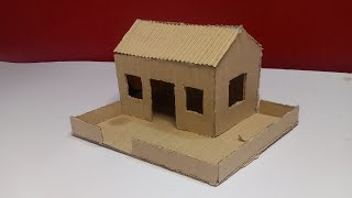 DIY How To Make Beautiful Small Cardboard House  DIY crafts model homemade cardboardhouse [upl. by Cardon]