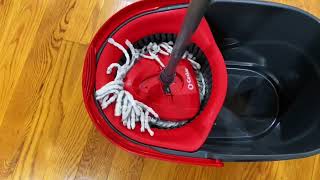 OCedar EasyWring Spin Mop Finally a demo of how to use the spinning wringing [upl. by Nylatsyrk876]