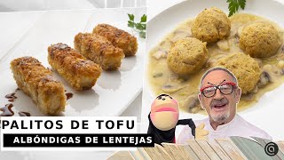 TOFU CRUJIENTE con salsa agridulce  ALBÓNDIGAS de LENTEJAS  Recetas vegetarianas con Arguiñano [upl. by Duval]