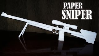 How to make a paper sniper rifle that shoots  rubber band paper gun [upl. by Spooner]