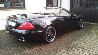 Soundcheck  Mercedes SL 500 R230 with Carlsson back exhaust HD Audio [upl. by Glover]