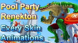 Pool Party Renekton  Every Skin Animations  League of Legends [upl. by Muscolo]