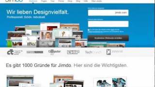 Jimdo Tutorial wie man die Homepage registriert und eine Domain wählt [upl. by Akinnej713]