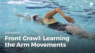 Swimming Techniques Arm Movements  Front Crawl [upl. by Ahsirtal]