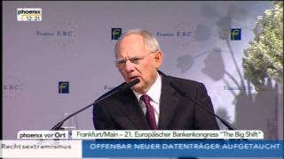 21 Europäischer Bankenkongress  Rede von Wolfgang Schäuble [upl. by Ahser]