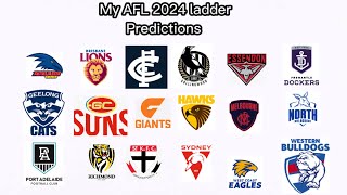 My AFL ladder predictions 2024 [upl. by Myrwyn]