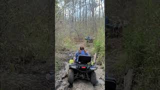 Yamaha Grizzly 700 Going Through The Swamp offroad atv mud shorts [upl. by Yregerg64]