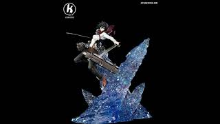 Kitsune Statue  Attack On Titan Licensed 16th Scale Mikasa Ackerman Early Reservation [upl. by Ahsikahs416]