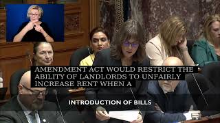 Sonia Furstenau introduces the Residential Tenancy Amendment Act 2024 [upl. by Aneram]