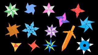 13 Easy Origami Paper Ninja Star  How to Make Step by Step [upl. by Namlaz265]