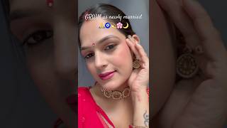 GRWM as newlywed simple makeupself makeupyoutubeshorts karwachauth shorts makeupfestival [upl. by Benedicta]