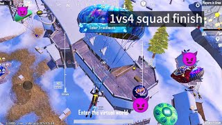 Bgmi game 1vs4 1😈 squad finish👿bgmi [upl. by Okier]