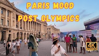 Paris mood after Olympics  Paris walk tour 4k 2024 [upl. by Harmaning954]