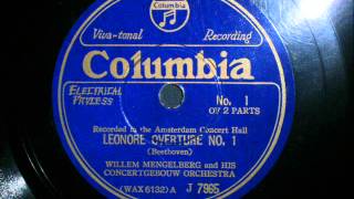 Willem Mengelberg  Beethoven  Leonore Overture No1 [upl. by Jacinto262]