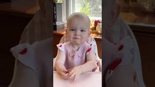 FIRST TASTES AT13 MONTHS OLD ♥️ cookingchannel momlife chillbaby animallover baby momlife [upl. by Knowles76]