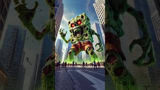 oh no Spongebob zombies are attacking the city spongebob zombiesurvival shorts sad [upl. by Accisej]