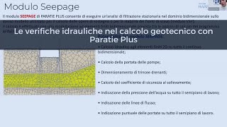 Webinar  Le verifiche idrauliche nel calcolo geotecnico con Paratie Plus [upl. by Madaih740]